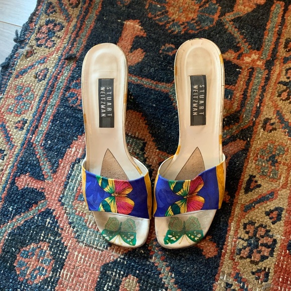 Stuart Weitzman Multicolor Floral Heels - Picture 2 of 7
